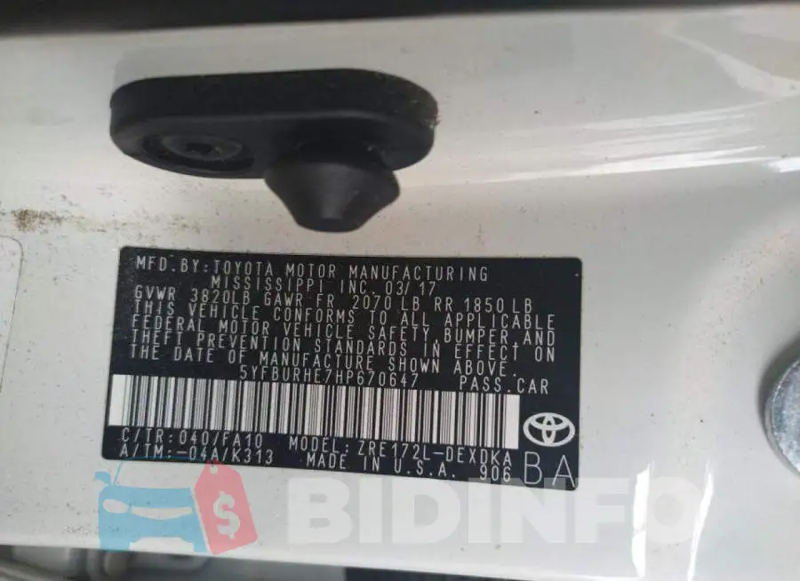 5YFBURHE7HP670647 Photo# 10