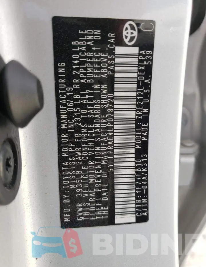 5YFEPRAE4LP028720 Photo# 10