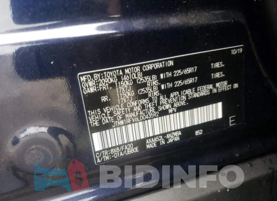 JTMW1RFV6LD043592 Photo# 10