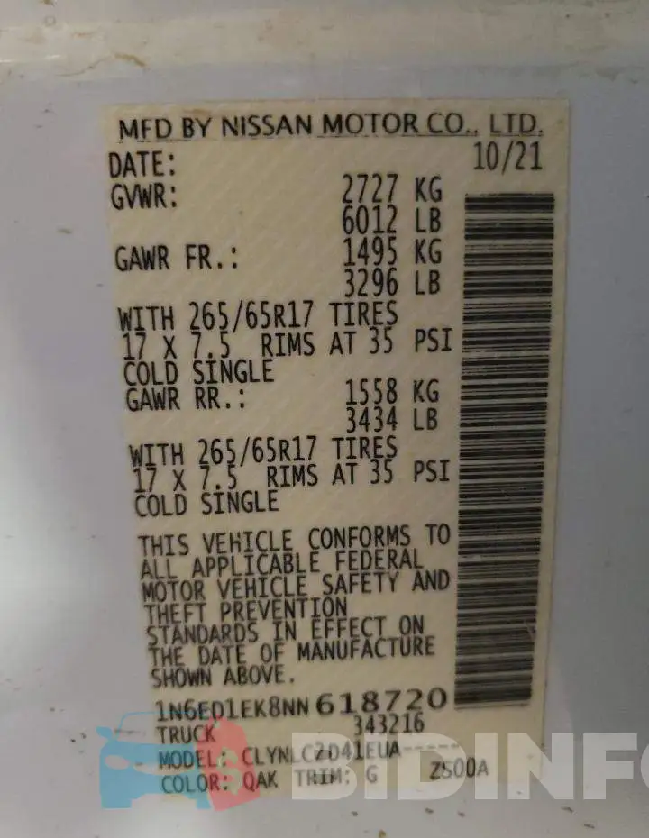 1N6ED1EK8NN618720 Photo# 10