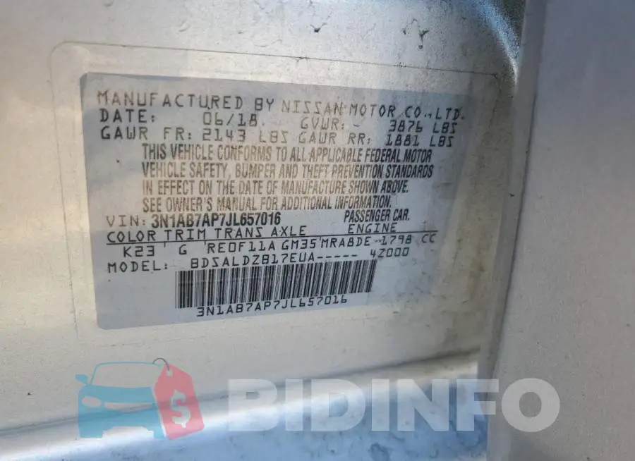 3N1AB7AP7JL657016 Photo# 12