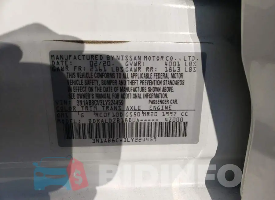 3N1AB8CV3LY224459 Photo# 10