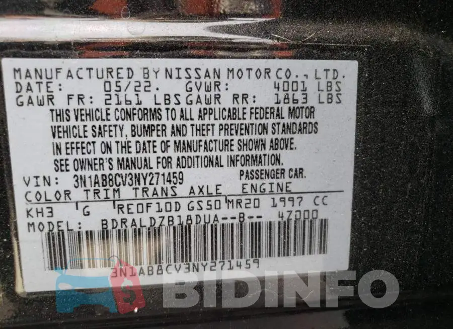 3N1AB8CV3NY271459 Photo# 10