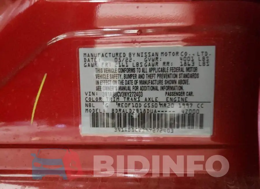 3N1AB8CV3NY272403 Photo# 10