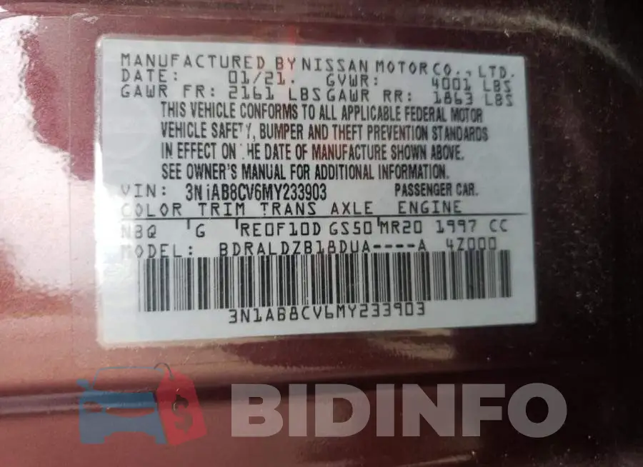 3N1AB8CV6MY233903 Photo# 10