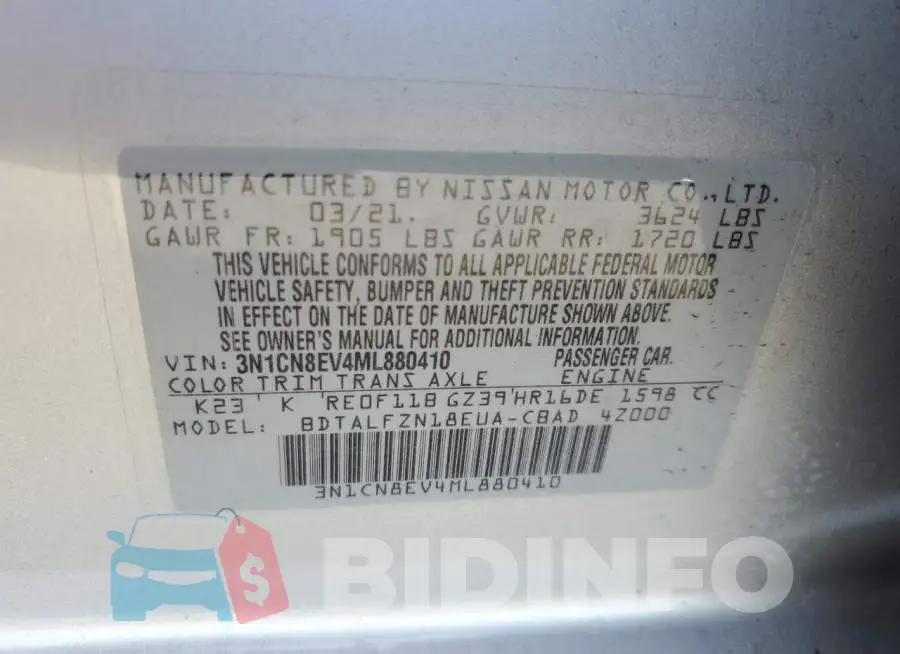 3N1CN8EV4ML880410 Photo# 12