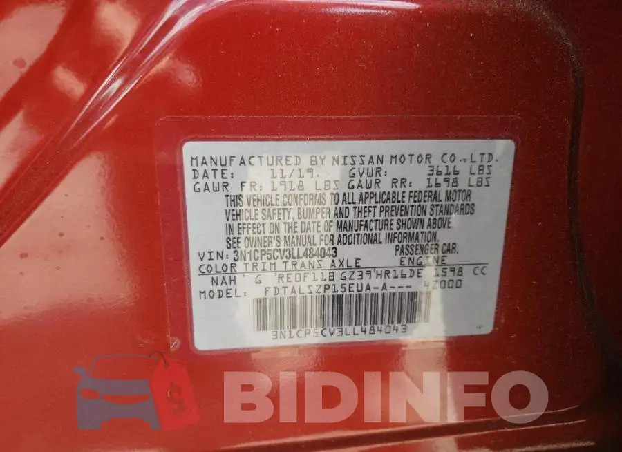 3N1CP5CV3LL484043 Photo# 10