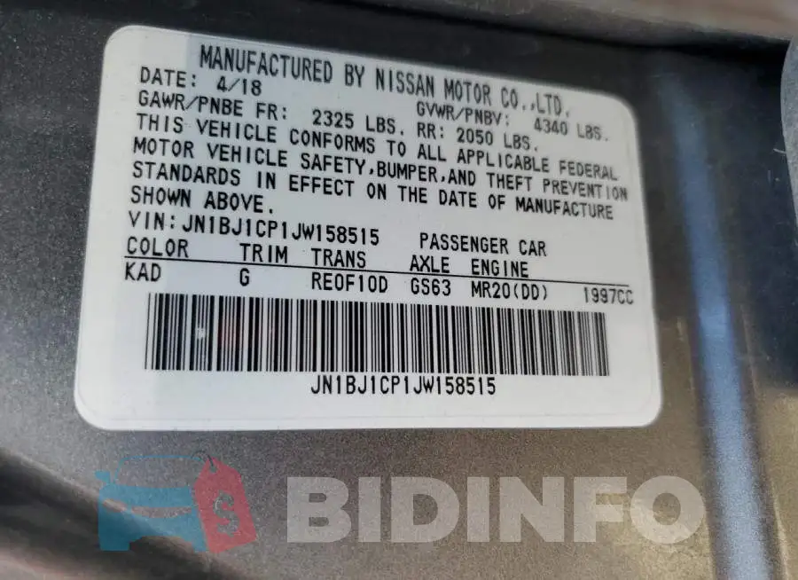 JN1BJ1CP1JW158515 Photo# 10