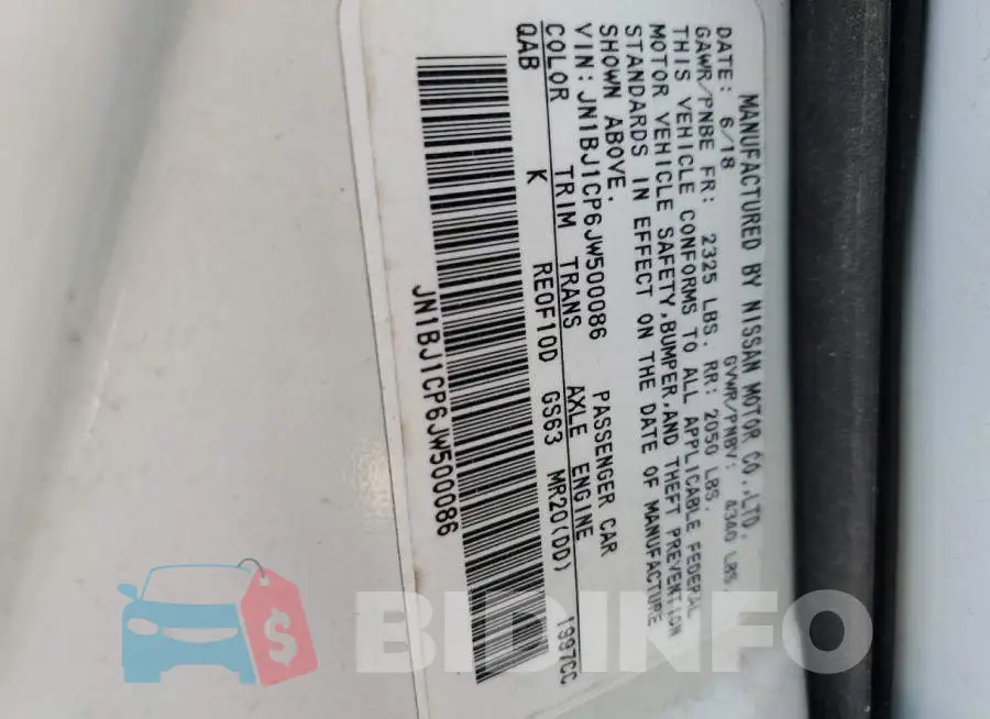 JN1BJ1CP6JW500086 Photo# 10