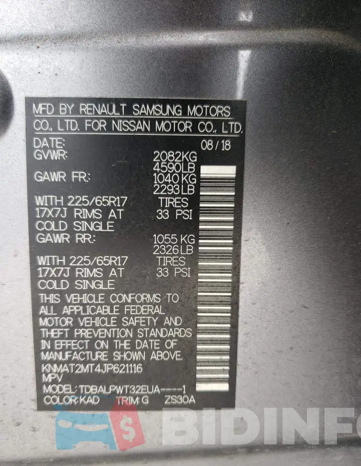 KNMAT2MT4JP621116 Photo# 10