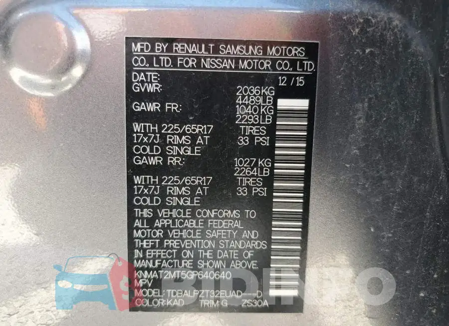 KNMAT2MT5GP640640 Photo# 10