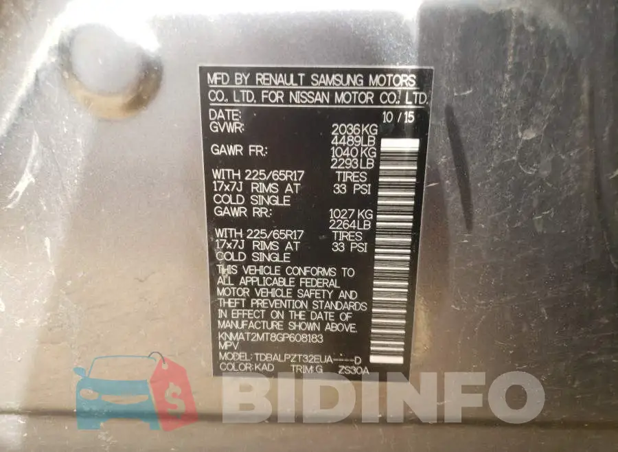 KNMAT2MT8GP608183 Photo# 10