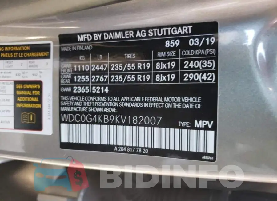 WDC0G4KB9KV182007 Photo# 10