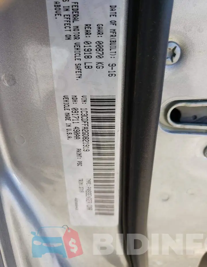 1C3CDFFA2GD821919 Photo# 10