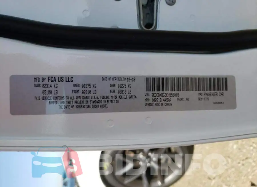 2C3CDXBG3KH550008 Photo# 10