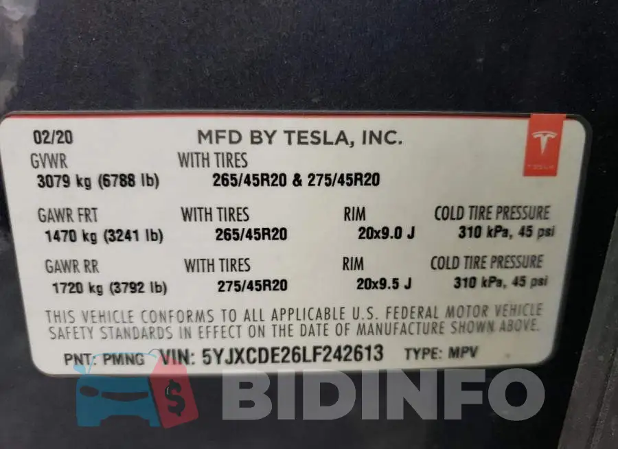 5YJXCDE26LF242613 Photo# 10