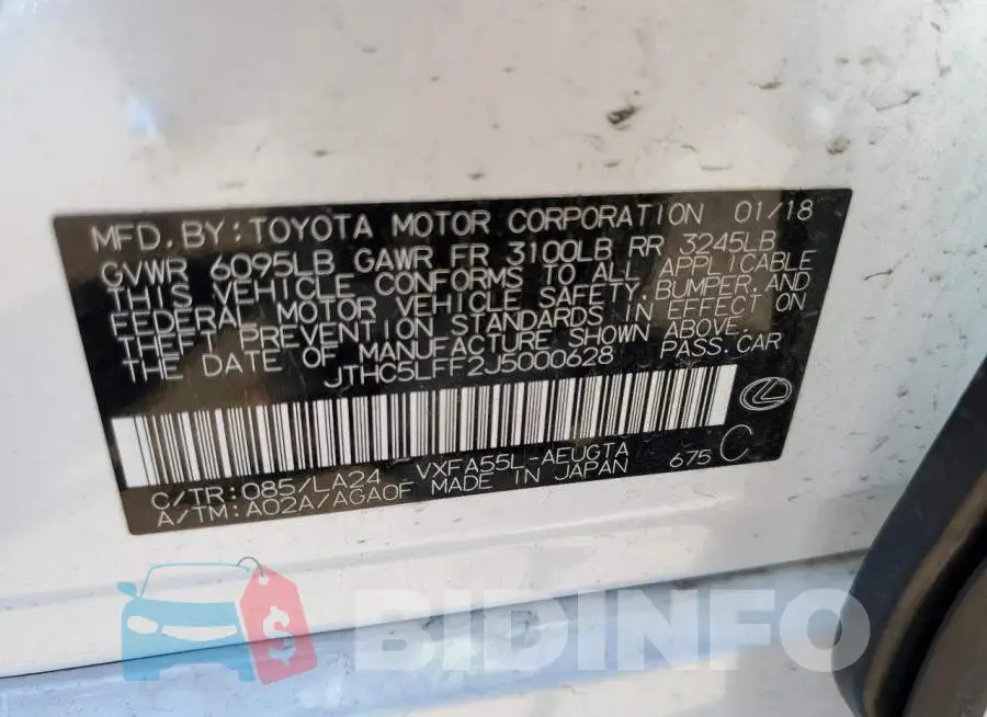 JTHC5LFF2J5000628 Photo# 10