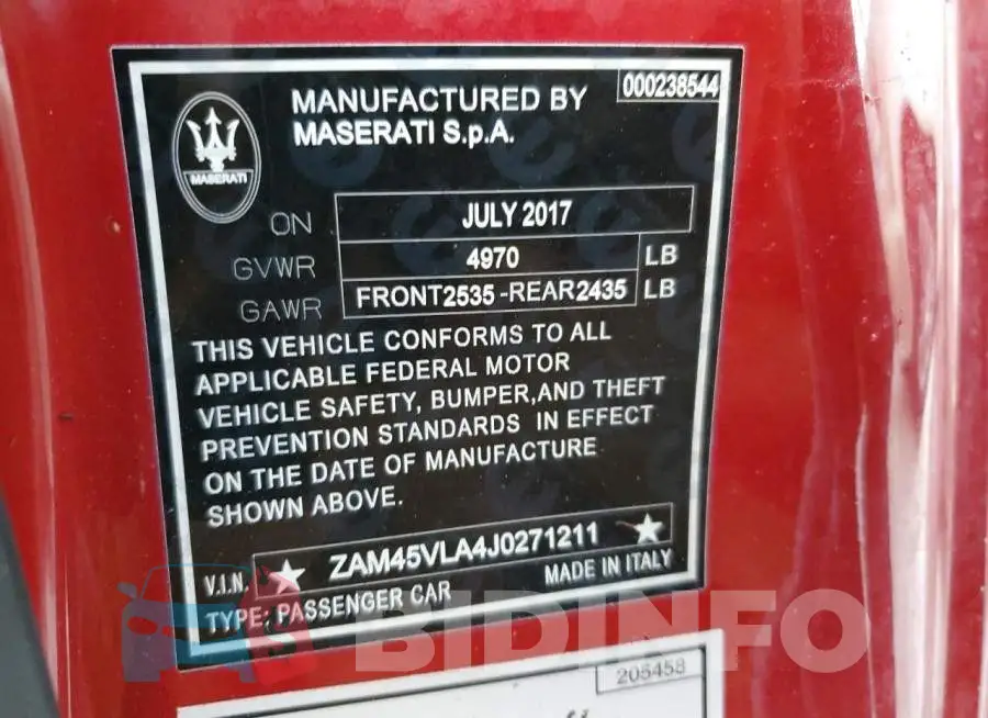 ZAM45VLA4J0271211 Photo# 10
