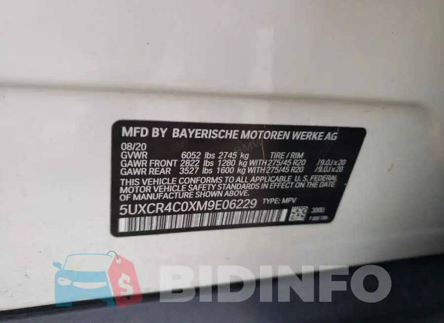 5UXCR4C0XM9E06229 Photo# 10