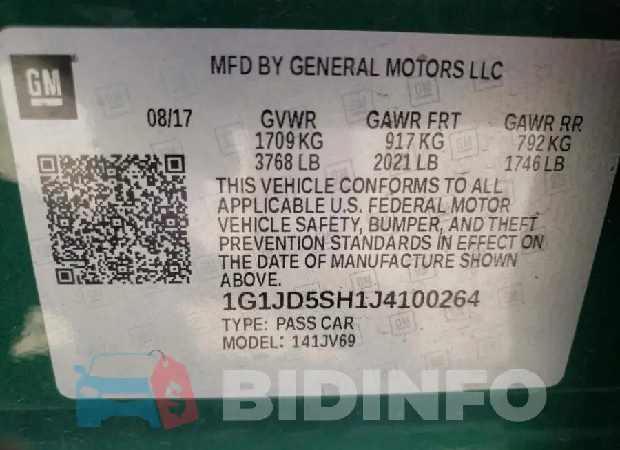 1G1JD5SH1J4100264 Photo# 10