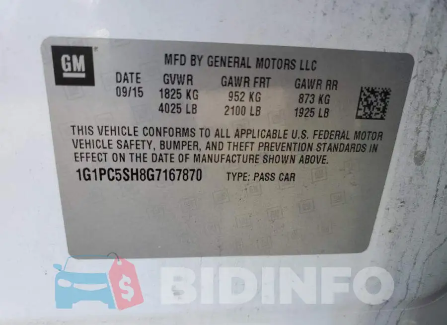 1G1PC5SH8G7167870 Photo# 10