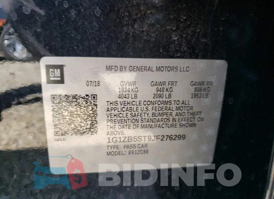1G1ZB5ST9JF276299 Photo# 10