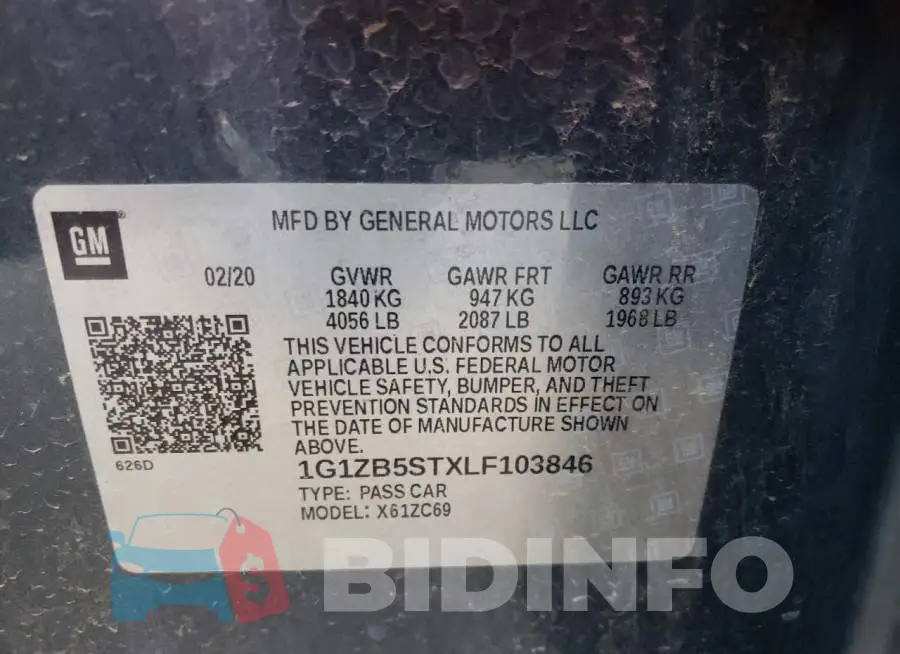 1G1ZB5STXLF103846 Photo# 10