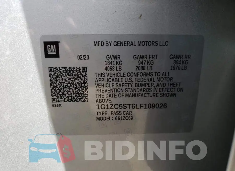 1G1ZC5ST6LF109026 Photo# 10