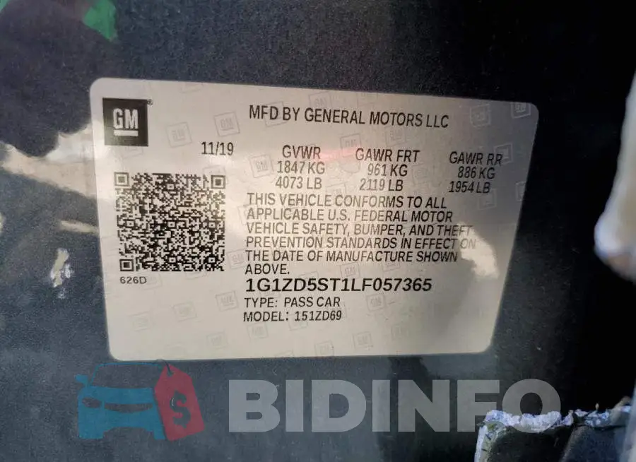 1G1ZD5ST1LF057365 Photo# 10