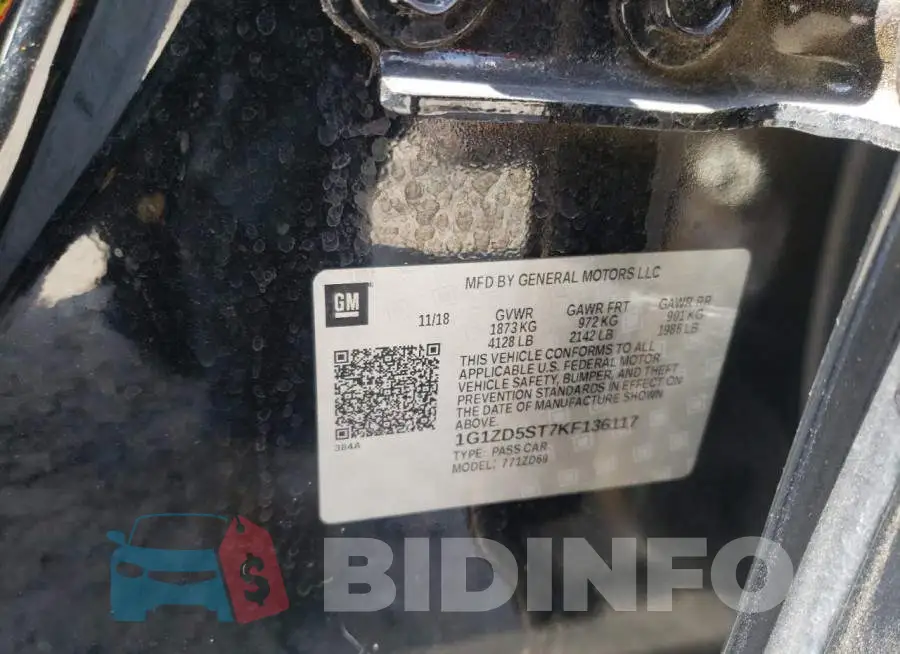 1G1ZD5ST7KF136117 Photo# 10