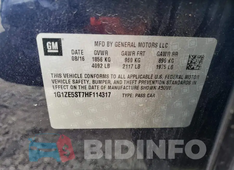 1G1ZE5ST7HF114317 Photo# 10