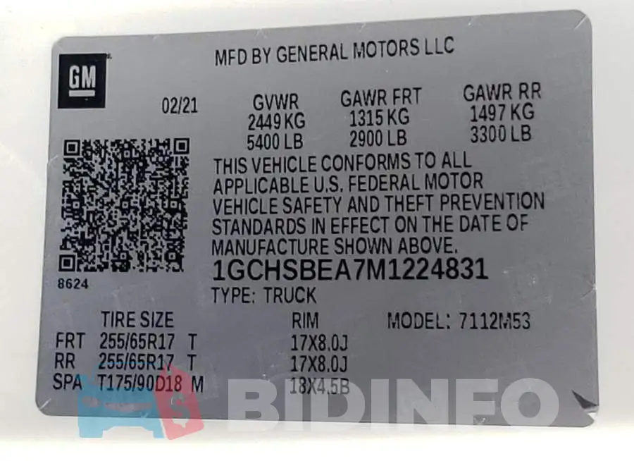 1GCHSBEA7M1224831 Photo# 10