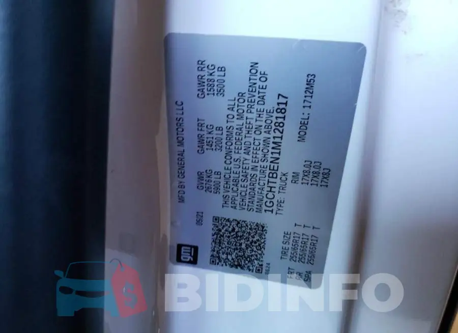 1GCHTBEN1M1281817 Photo# 10
