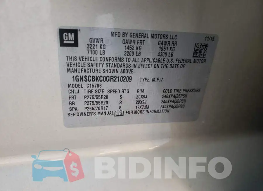 1GNSCBKC0GR210209 Photo# 10