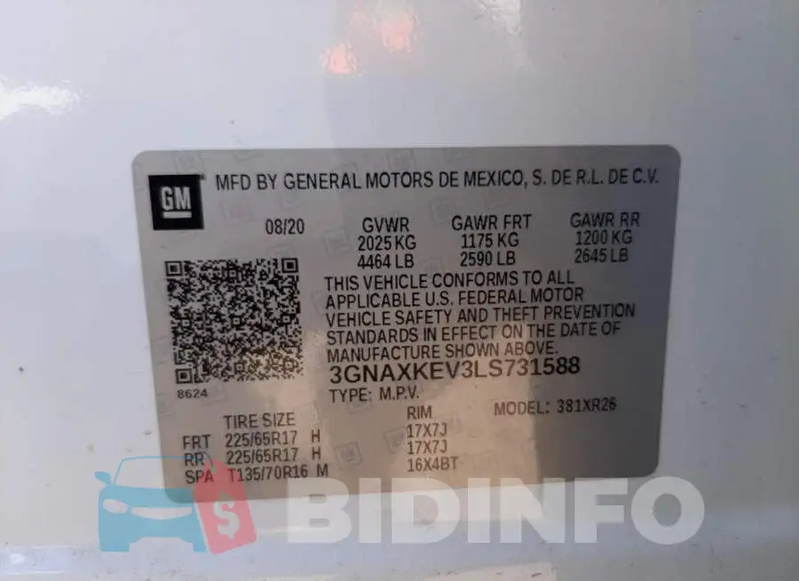 3GNAXKEV3LS731588 Photo# 10