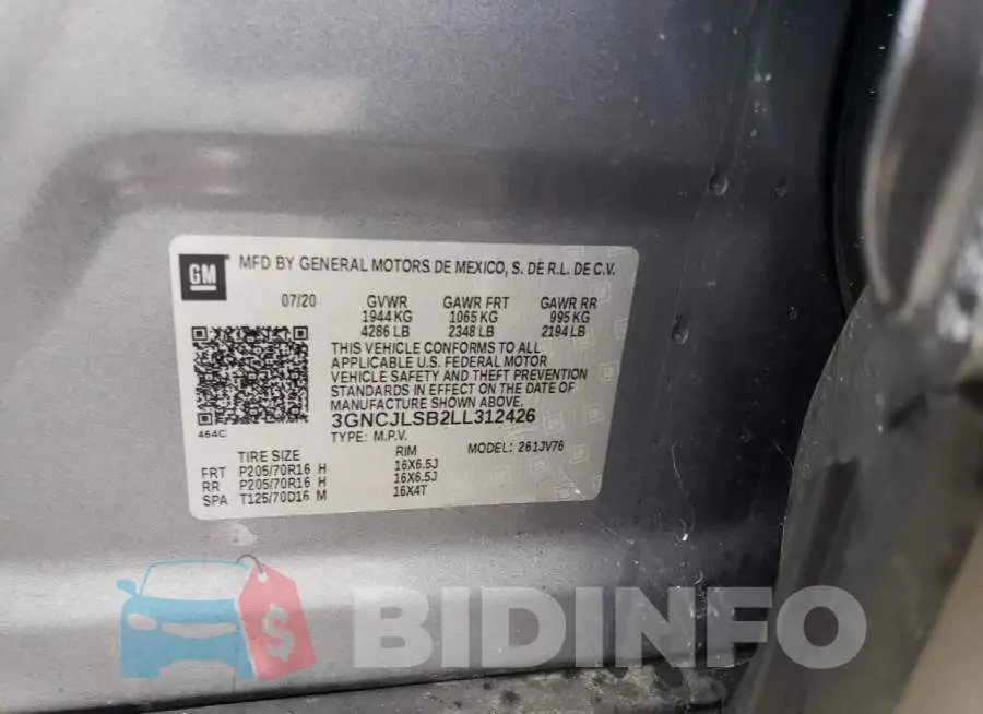 3GNCJLSB2LL312426 Photo# 10