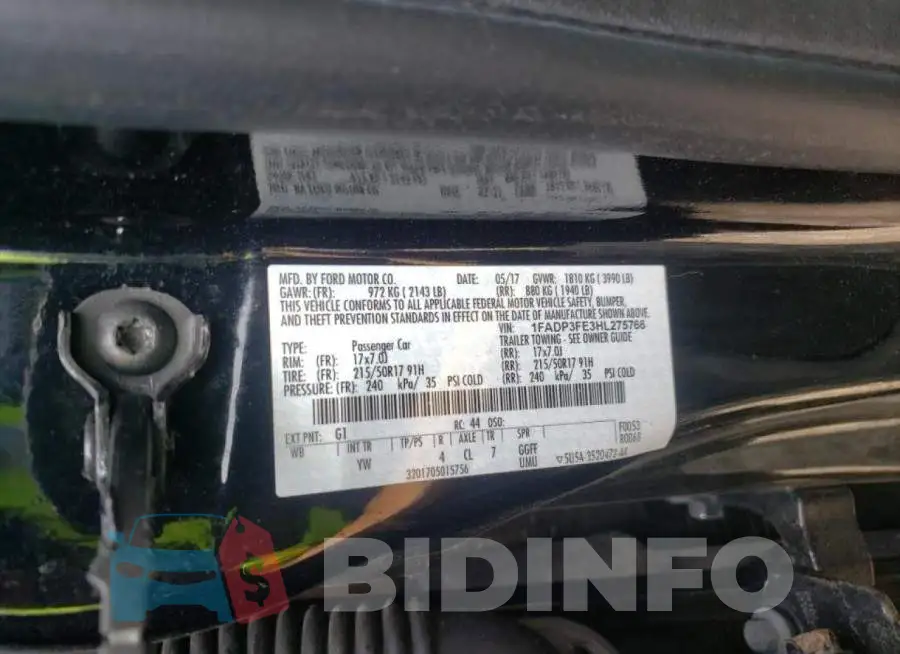 1FADP3FE3HL275766 Photo# 10
