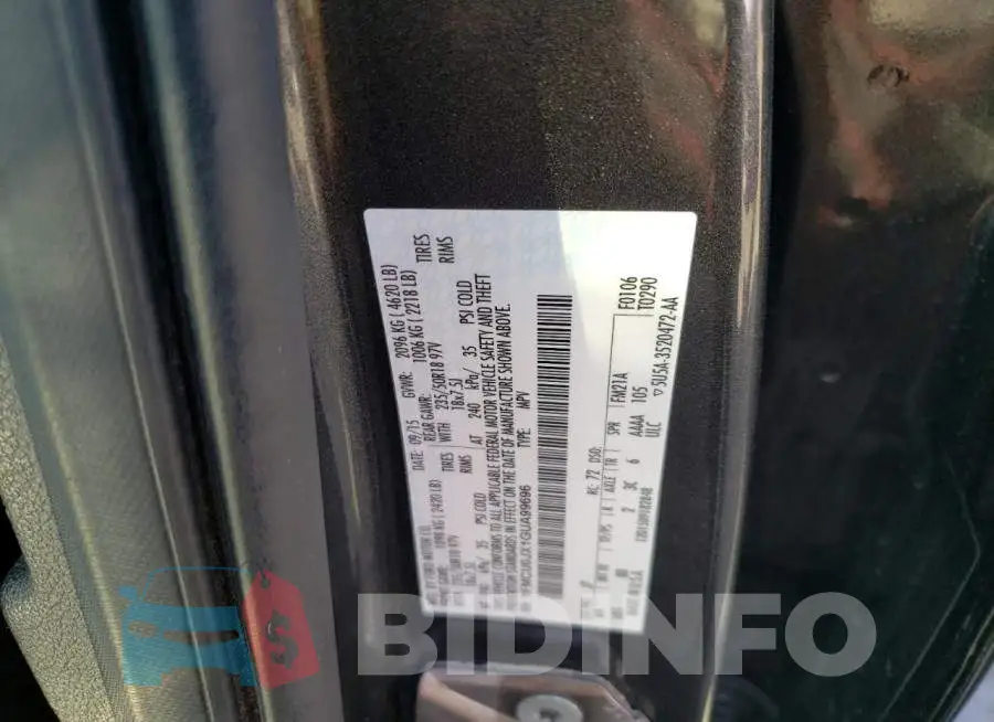 1FMCU0JX1GUA99696 Photo# 10