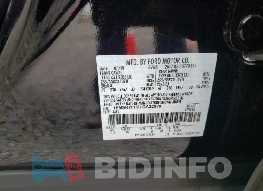 1FMSK7FH3LGA22879 Photo# 10