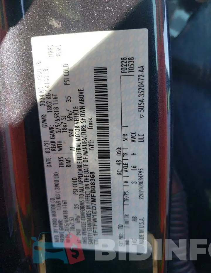 1FTFW1ED7MFB08368 Photo# 10