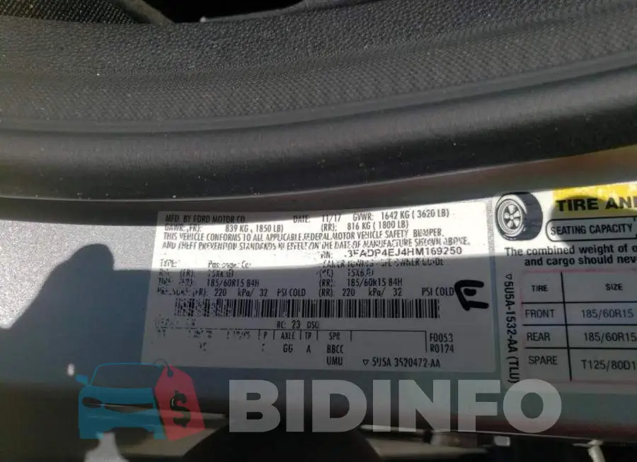 3FADP4EJ4HM169250 Photo# 10