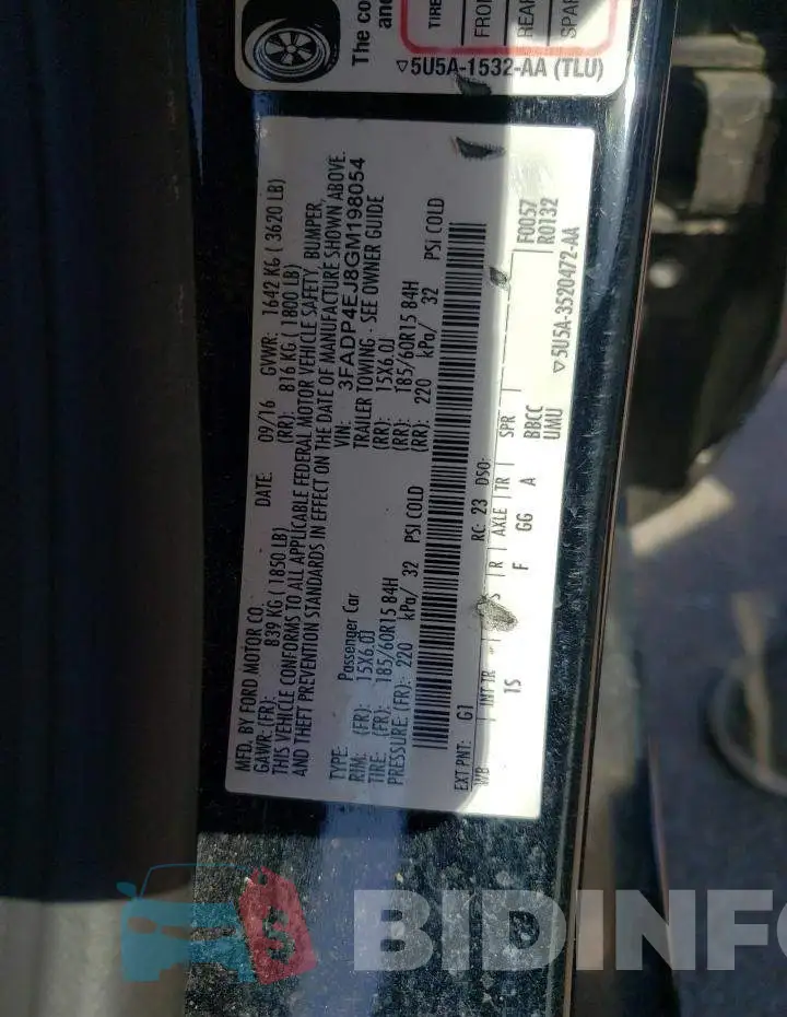 3FADP4EJ8GM198054 Photo# 10