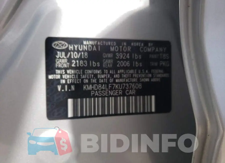 KMHD84LF7KU737608 Photo# 10