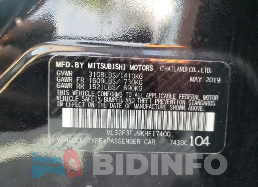 ML32F3FJ9KHF17400 Photo# 10