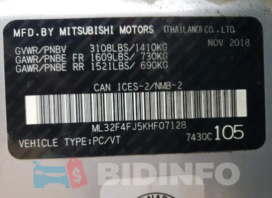 ML32F4FJ5KHF07128 Photo# 10