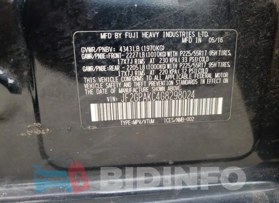JF2GPAKC4G8298024 Photo# 10