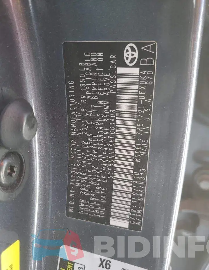 5YFBURHE9HP663408 Photo# 10