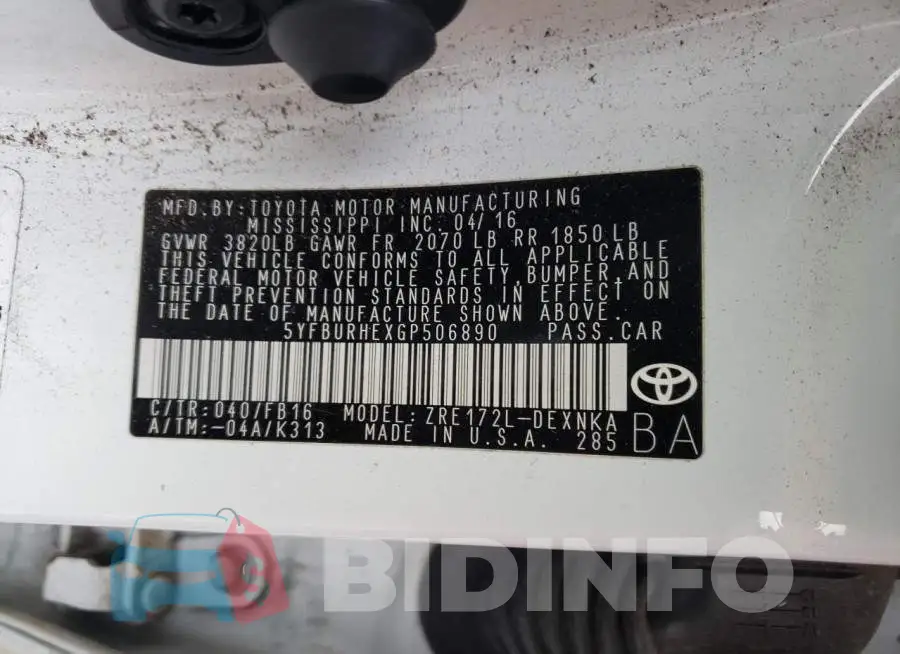 5YFBURHEXGP506890 Photo# 10