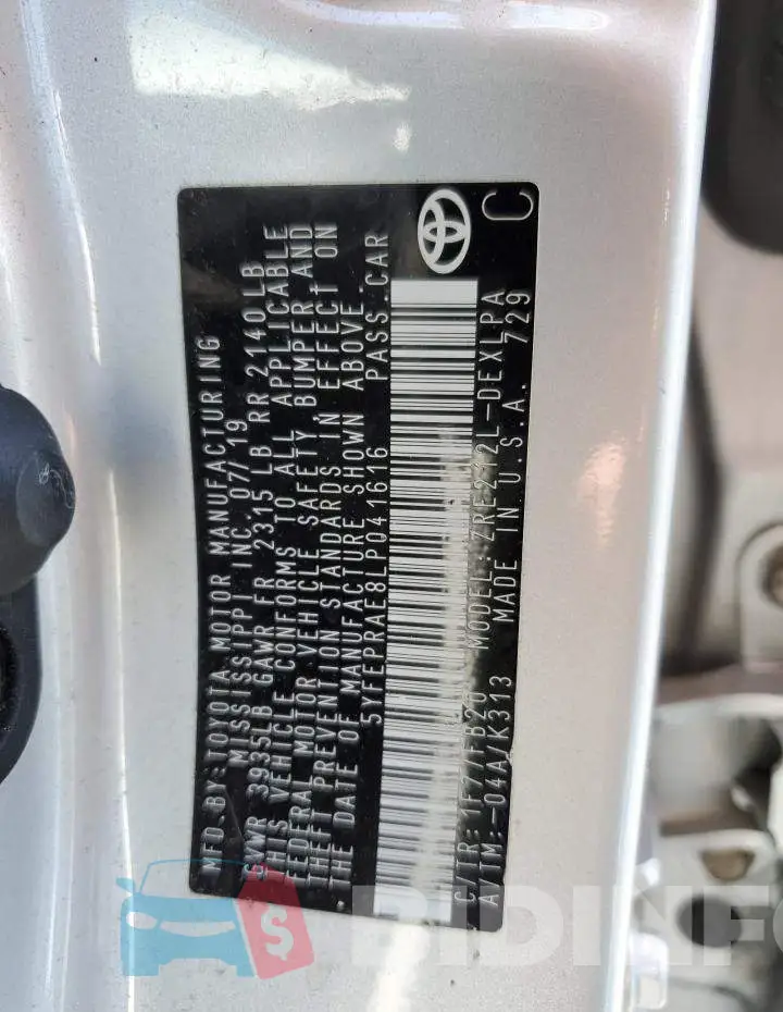 5YFEPRAE8LP041616 Photo# 10