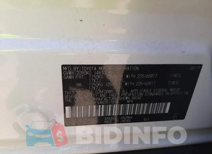 JTMP1RFV4KD517896 Photo# 10